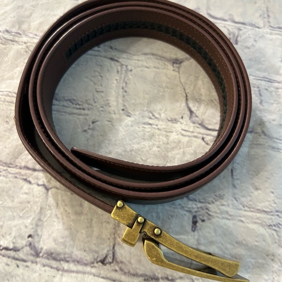 MULTI SIZE MENS BROWN BELT WITH RUSTIC BUCKLE - Picture 5 of 11